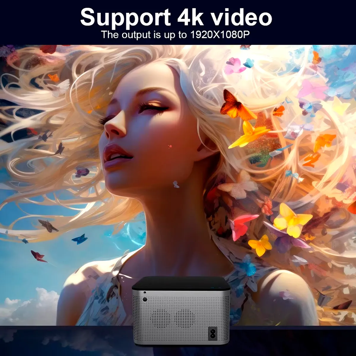 Soporte 4K y resolución nativa 1920x1080P - Proyector MagCubic HY350