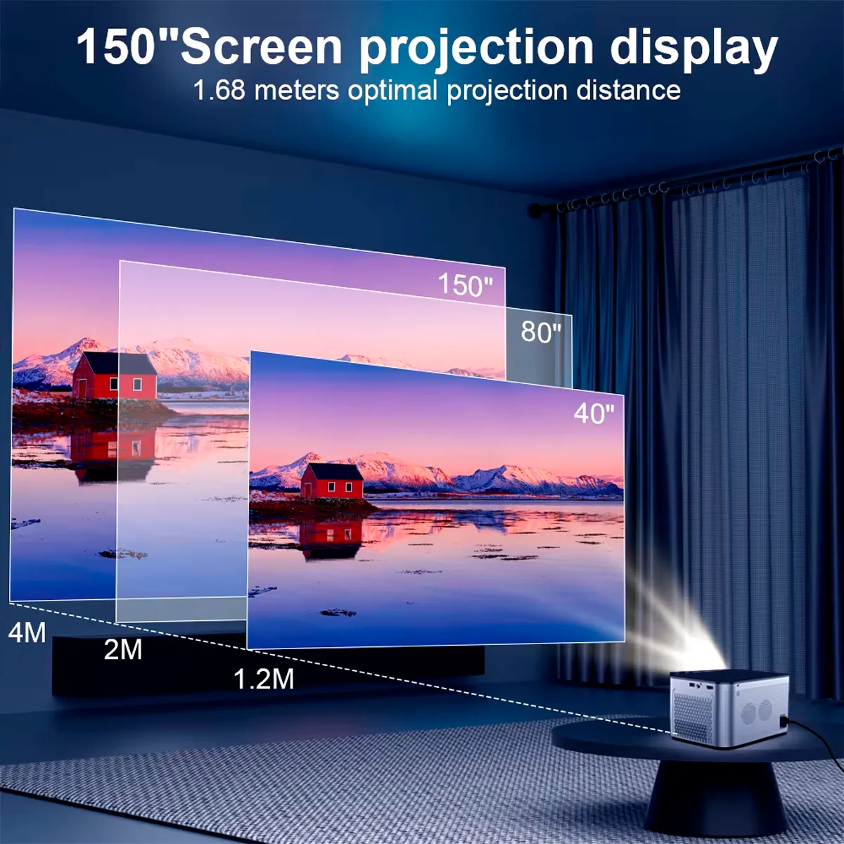 Pantalla de proyección gigante hasta 150 pulgadas - MagCubic HY350