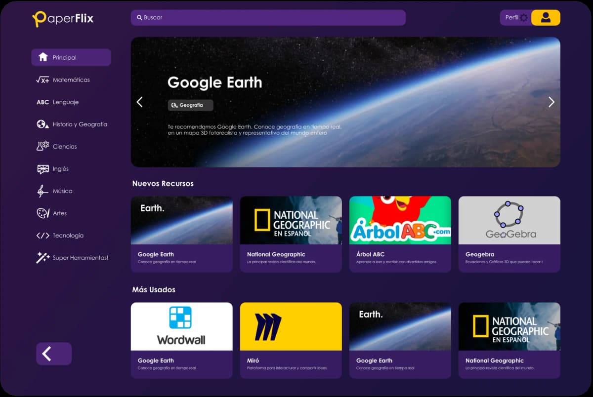 PaperFlix - plataforma educativa