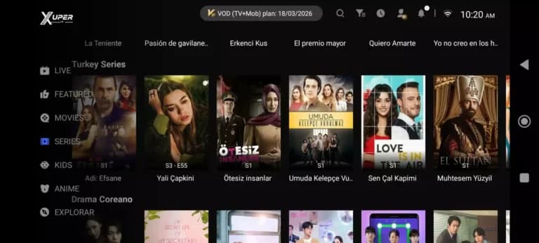 Xuper TV - Contenido disponible